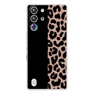 Чехол с леопардовым принтом на ZTE Nubia RedMagic 10 Pro (Леопардовый фон)