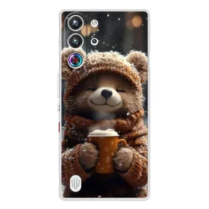 Печатный чехол «Зверята с кофе» для ZTE Nubia RedMagic 10 Pro (Медвежонок с кофе)