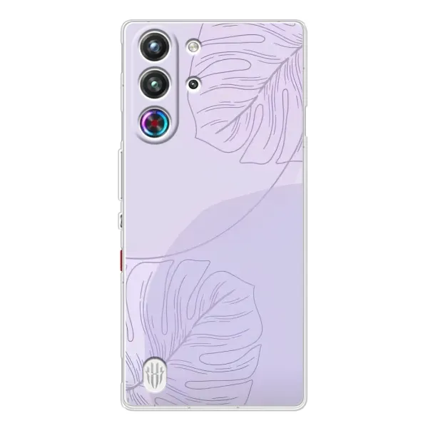 Чехол с рисунком «Монстера фиолетовая» для ZTE Nubia RedMagic 10 Pro Чехол с рисунком «Монстера фиолетовая» для ZTE Nubia RedMagic 10 Pro