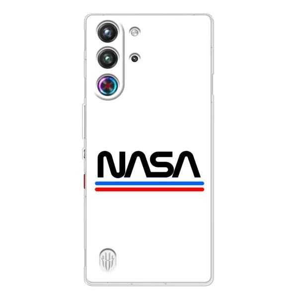 Чехол с рисунком «NASA на белом фоне» для ZTE Nubia RedMagic 10 Pro Чехол с рисунком «NASA на белом фоне» для ZTE Nubia RedMagic 10 Pro