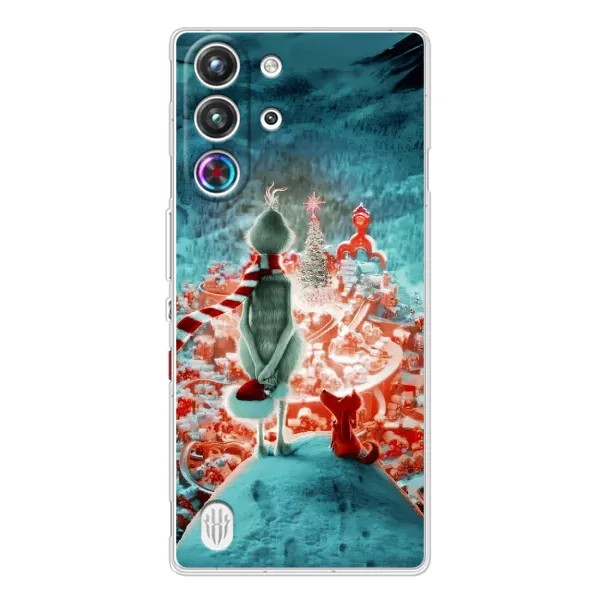 Чехол с рисунком «Новогодний Гринч» для ZTE Nubia RedMagic 10 Pro Чехол с рисунком «Новогодний Гринч» для ZTE Nubia RedMagic 10 Pro