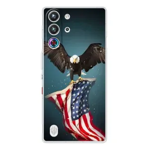 Чехол Флаг USA для ZTE Nubia RedMagic 10 Pro (Орел и флаг)