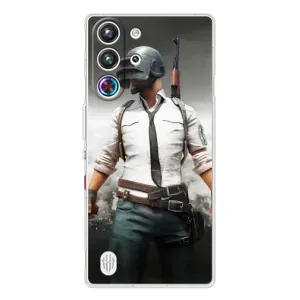 Силиконовый чехол с картинкой "Герой Pubg" на ZTE Nubia RedMagic 10 Pro (Пабг)