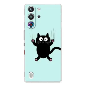 Силиконовый чехол с котиком для ZTE Nubia RedMagic 10 Pro (Падающий кот)