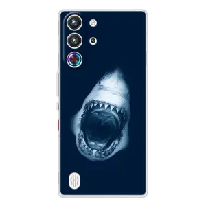 Силиконовый бампер с картинкой животных для ZTE Nubia RedMagic 10 Pro (Пасть Акулы)