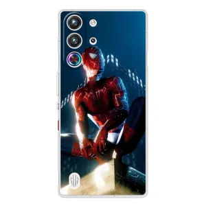Чехол Супергерой Человека Паука на ZTE Nubia RedMagic 10 Pro (Паук на доме)