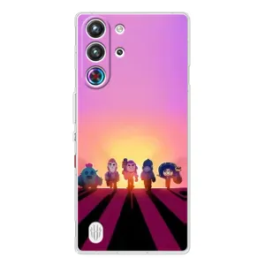 Силиконовый Чехол на ZTE Nubia RedMagic 10 Pro с картинкой Brawl Stars (Персонажи в закате)