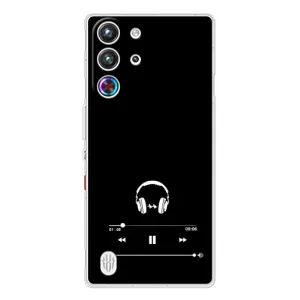 Чехол с картинками на черном фоне для ZTE Nubia RedMagic 10 Pro (Плеер)