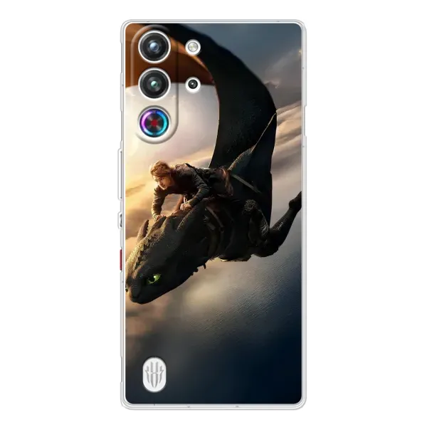 Чехол с рисунком «Полет Беззубика» для ZTE Nubia RedMagic 10 Pro Чехол с рисунком «Полет Беззубика» для ZTE Nubia RedMagic 10 Pro