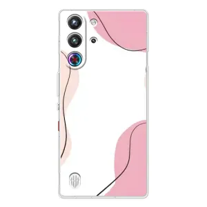 Чехол цветочный дизайн для ZTE Nubia RedMagic 10 Pro (Розовый фон)
