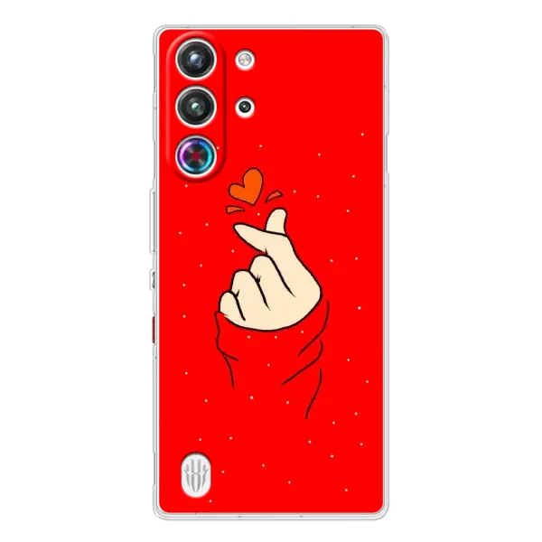 Чехол с рисунком «Сердце на красном» для ZTE Nubia RedMagic 10 Pro Чехол с рисунком «Сердце на красном» для ZTE Nubia RedMagic 10 Pro