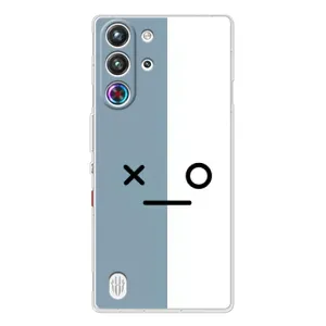 Силиконовые Чехлы (смешные стикеры) для ZTE Nubia RedMagic 10 Pro (Серо-белый)