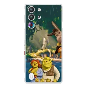 Печатный чехол с принтом Шрек для ZTE Nubia RedMagic 10 Pro (Шрек и Фиона)