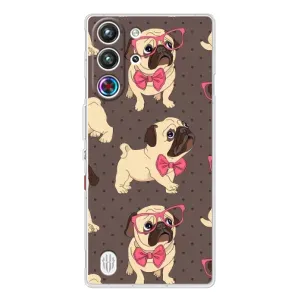 Чехол (ТПУ) Милые собачки для ZTE Nubia RedMagic 10 Pro (Собачки Мопсики)