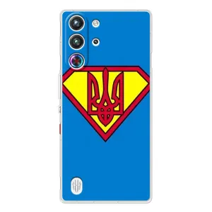 Чохол з картинкою (Патріотичний ГЕРБ) на ZTE Nubia RedMagic 10 Pro (Герб - супер герой)