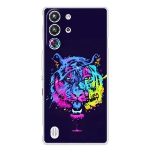 Силиконовый бампер с картинкой животных для ZTE Nubia RedMagic 10 Pro (Тигр-Арт)