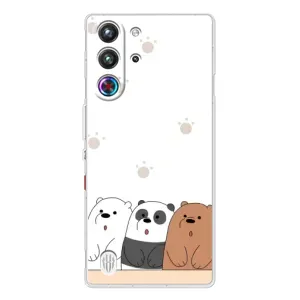 Чехлы с изображением разных животных для ZTE Nubia RedMagic 10 Pro (Удивленные медвеженки)