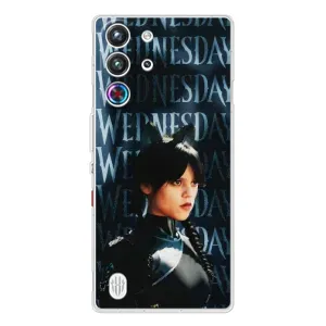 Чехлы с принтом Уэнсдей на ZTE Nubia RedMagic 10 Pro (Уэнздей с ушками)