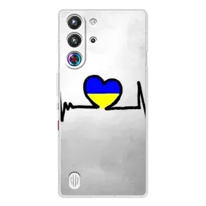 Силиконовый Чехол на ZTE Nubia RedMagic 10 Pro (Я-Украина) (Украинская кардиограмма)