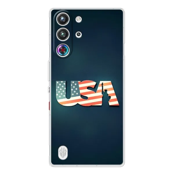 Чехол с рисунком «USA» для ZTE Nubia RedMagic 10 Pro Чехол с рисунком «USA» для ZTE Nubia RedMagic 10 Pro