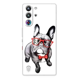 Бампер для ZTE Nubia RedMagic 10 Pro с картинкой "Песики" (В очках)