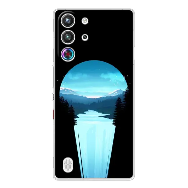 Чехол с рисунком «Синий Водопад» для ZTE Nubia RedMagic 10 Pro Чехол с рисунком «Синий Водопад» для ZTE Nubia RedMagic 10 Pro
