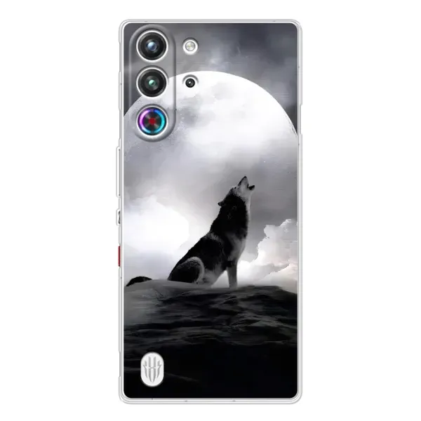 Чехол с рисунком «Волк и луна» для ZTE Nubia RedMagic 10 Pro Чехол с рисунком «Волк и луна» для ZTE Nubia RedMagic 10 Pro