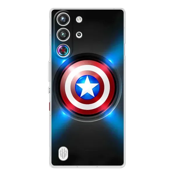 Чехол с рисунком «Яркий Щит Капитана» для ZTE Nubia RedMagic 10 Pro Чехол с рисунком «Яркий Щит Капитана» для ZTE Nubia RedMagic 10 Pro