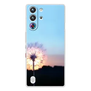 Силиконовый Чехол с одуванчиками на ZTE Nubia RedMagic 10 Pro (Закат с одуванчиком)