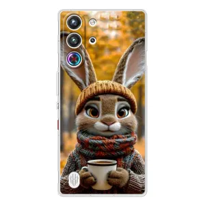 Печатный чехол «Зверята с кофе» для ZTE Nubia RedMagic 10 Pro (Зайчик с кофе)
