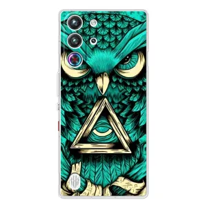 Чехлы с принтом СОВЫ для ZTE Nubia RedMagic 10 Pro (Зеленая сова)