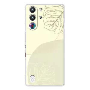 Чехол цветочный дизайн для ZTE Nubia RedMagic 10 Pro (Зелёный фон)