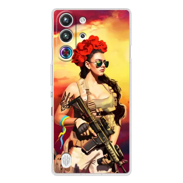 Чехол с рисунком «Женщина солдат» для ZTE Nubia RedMagic 10 Pro Чехол с рисунком «Женщина солдат» для ZTE Nubia RedMagic 10 Pro