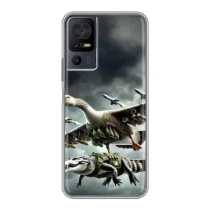 Чехол с мемами тралалело тралала для ZTE Nubia RedMagic 11 Pro Plus (Гусини и крокодило)