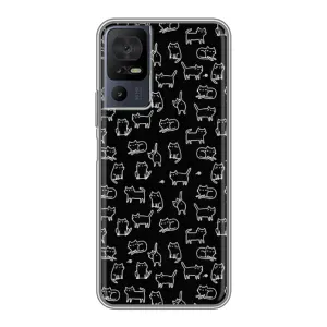 Чехол на тематику: Коты для ZTE Nubia RedMagic 11 Pro Plus (Котики на черном)