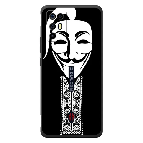Чехол с рисунком «Анонимус» для ZTE Nubia RedMagic 6R Чехол с рисунком «Анонимус» для ZTE Nubia RedMagic 6R