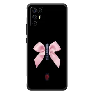 Чехол банты для ZTE Nubia RedMagic 6R (Бант на черном)