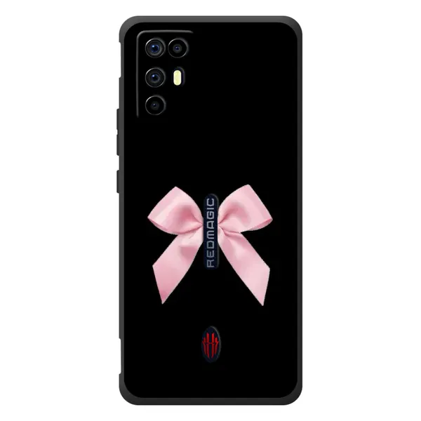 Чехол с рисунком «Бант на черном» для ZTE Nubia RedMagic 6R Чехол с рисунком «Бант на черном» для ZTE Nubia RedMagic 6R