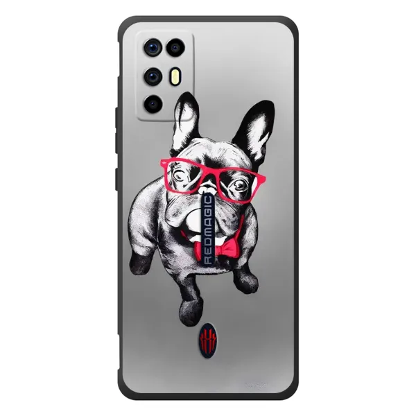 Чехол с рисунком «Бульдог в очках» для ZTE Nubia RedMagic 6R