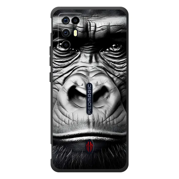 Чехол с рисунком «Черная обезьяна» для ZTE Nubia RedMagic 6R Чехол с рисунком «Черная обезьяна» для ZTE Nubia RedMagic 6R