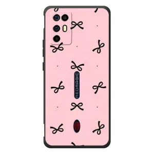Чехол банты для ZTE Nubia RedMagic 6R (Черные бантики)