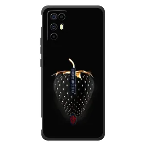Чехол с изображением вкусной еды для ZTE Nubia RedMagic 6R (Чёрная клубника)