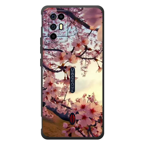 Чехол с рисунком «Цветущая сакура» для ZTE Nubia RedMagic 6R Чехол с рисунком «Цветущая сакура» для ZTE Nubia RedMagic 6R