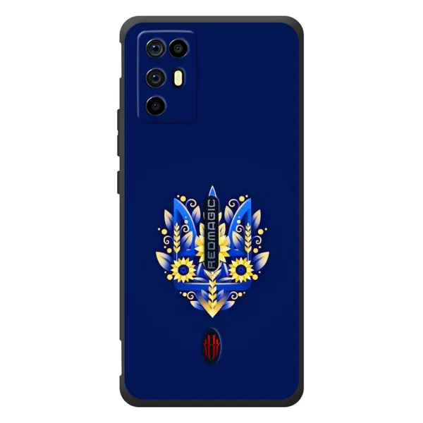 Чехол с рисунком «Цветущий Герб» для ZTE Nubia RedMagic 6R