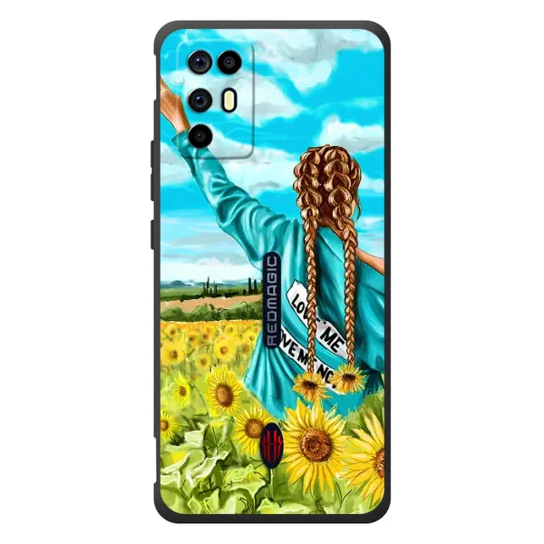 Чехол с рисунком «Девушка на поле» для ZTE Nubia RedMagic 6R Чехол с рисунком «Девушка на поле» для ZTE Nubia RedMagic 6R