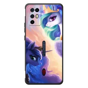 Чехол Unicorn на ZTE Nubia RedMagic 6R (Единорожки на тучках)