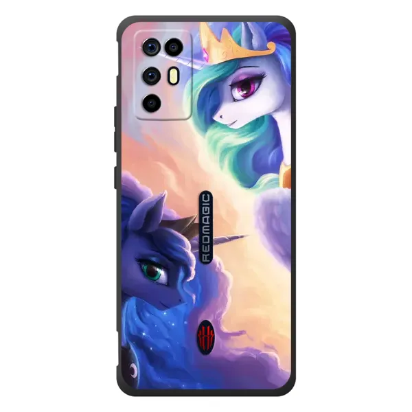 Чехол с рисунком «Единорожки на тучках» для ZTE Nubia RedMagic 6R Чехол с рисунком «Единорожки на тучках» для ZTE Nubia RedMagic 6R