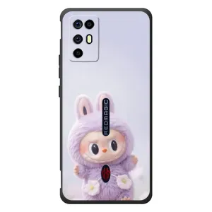Чехол с принтом Лабубу для ZTE Nubia RedMagic 6R (Фиолетовый Лабубу)