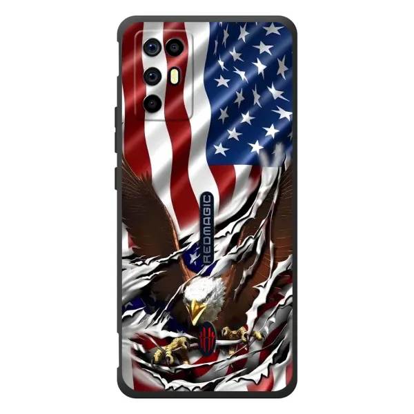 Чехол с рисунком «Флаг USA» для ZTE Nubia RedMagic 6R Чехол с рисунком «Флаг USA» для ZTE Nubia RedMagic 6R