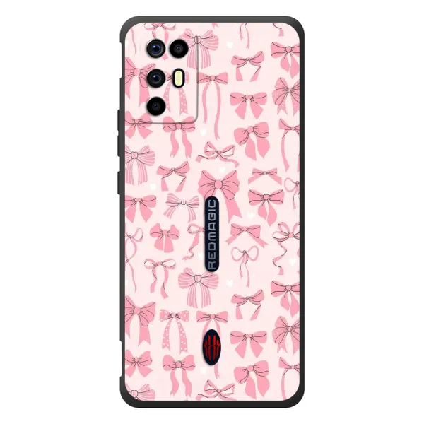 Чехол с рисунком «Фон бантики» для ZTE Nubia RedMagic 6R Чехол с рисунком «Фон бантики» для ZTE Nubia RedMagic 6R